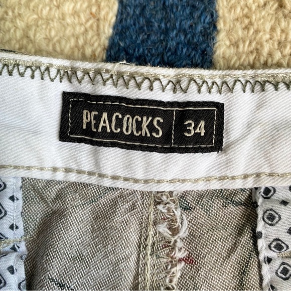 🌿 PEACOCKS GREY GREEN MULTI FLORAL CASUAL SHORTS! - Picture 10 of 10